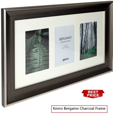 Kenro Bergamo Charcoal Frame 7x5 Inches