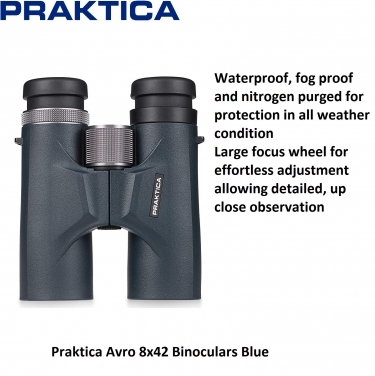 Praktica Avro 8x42 Binoculars Blue