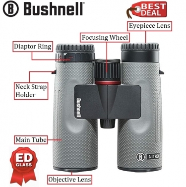 Bushnell 10x42 Nitro Gray Gun Metal Binocular