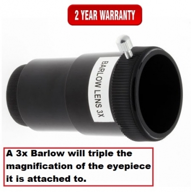 Optical Hardware Standard 3x Barlow for 1.25"