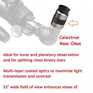 Celestron Omni 4mm Plossl Eyepiece inch