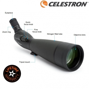 Celestron TrailSeeker 100 22-67x100 Spotting Scope Angled Viewing