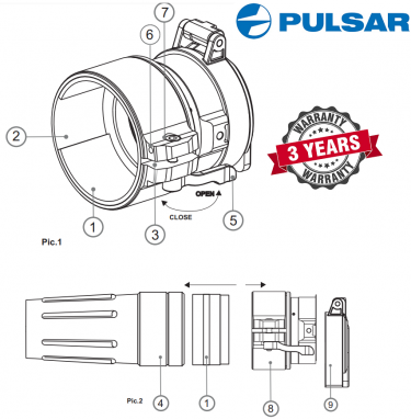Pulsar FN 42mm Cover Ring Adaptor