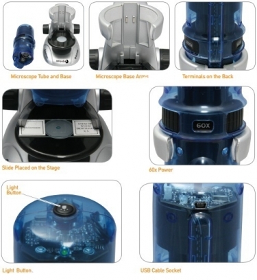 Celestron Amoeba Dual Purpose Digital Microscope Blue