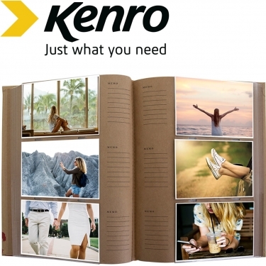 Kenro 6x4 Inches 10x15cm Green Wood Memo Album Dolphin 300 Photos