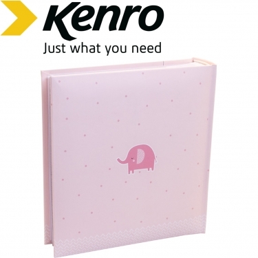 Kenro 6x4 Inches Pink Elephant Baby Animals Memo Album 200 Pages