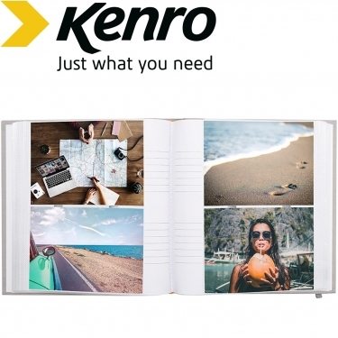 Kenro 6x4 Inches 10x15cm Aztec Memo Grey Album 200 Photos