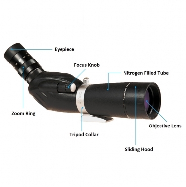 Acuter DS-PRO DS 16-48x65 Angled Waterproof Dual Speed Spotting Scope