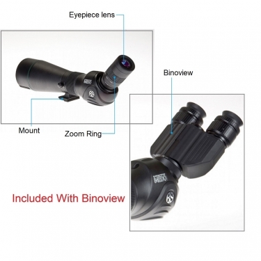 Barr and Stroud Sierra 20-60x84ED Deluxe Spotting Scope with Binoview