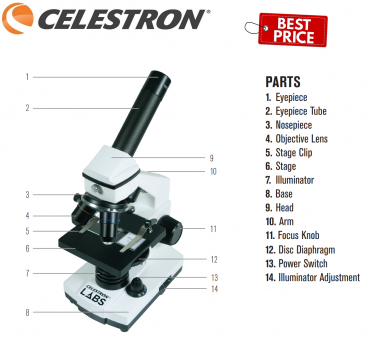 Celestron CM400 Compound Cordless Monocular Microscope