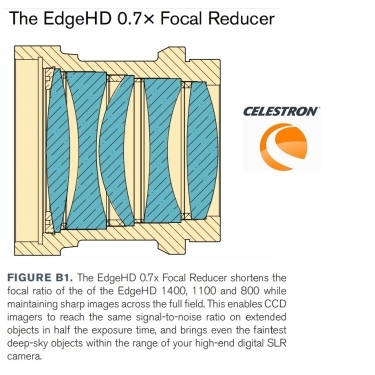 Celestron 0.7x Focal Reducer Lens for EdgeHD 925 OTAs Celestron 0.7x Focal Reducer Lens for EdgeHD 925 OTAs