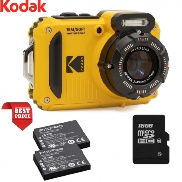 Kodak PIXPRO WPZ2 16MP Tough Compact Camera - Yellow - Kodak PIXPRO WPZ2 16MP Tough Compact Camera - Yellow -