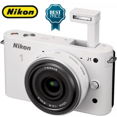 Nikon 1 J1 White Digital Camera with 10mm Lens