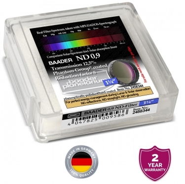 Baader 1.25 Inch Or 31.7mm ND-0.9 Neutral Density Filter Baader 1.25 Inch Or 31.7mm ND-0.9 Neutral Density Filter