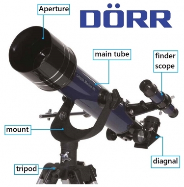 Dorr Danubia Merkur 60A Refractor Astro Telescope