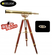 Helios 28x Fine Brass 8040 Traditional Telescope