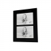 Kenro Black 8x6-Inch - 2 Apertures Glass Frame