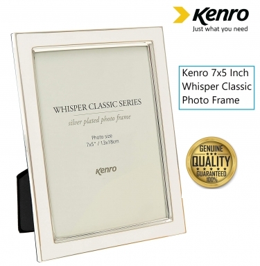 Kenro 7x5 Inch Whisper Classic Photo Frame - White Inlay