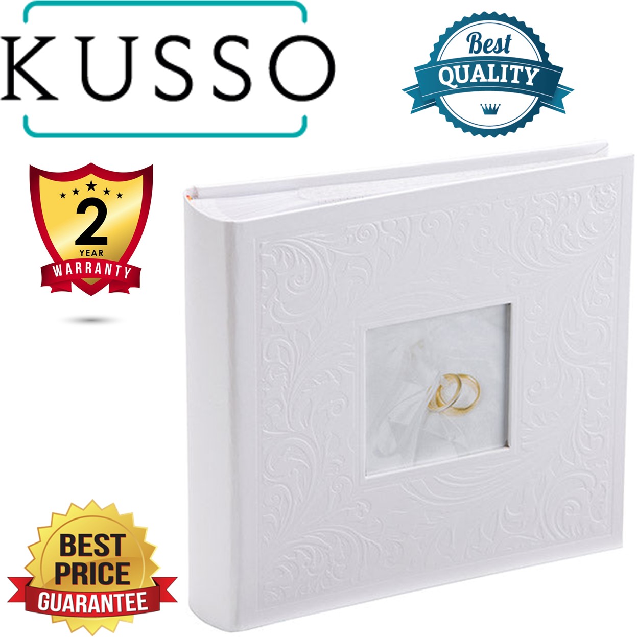 Kusso Pearl 6x4 Inches Wedding Rings Memo Album 200
