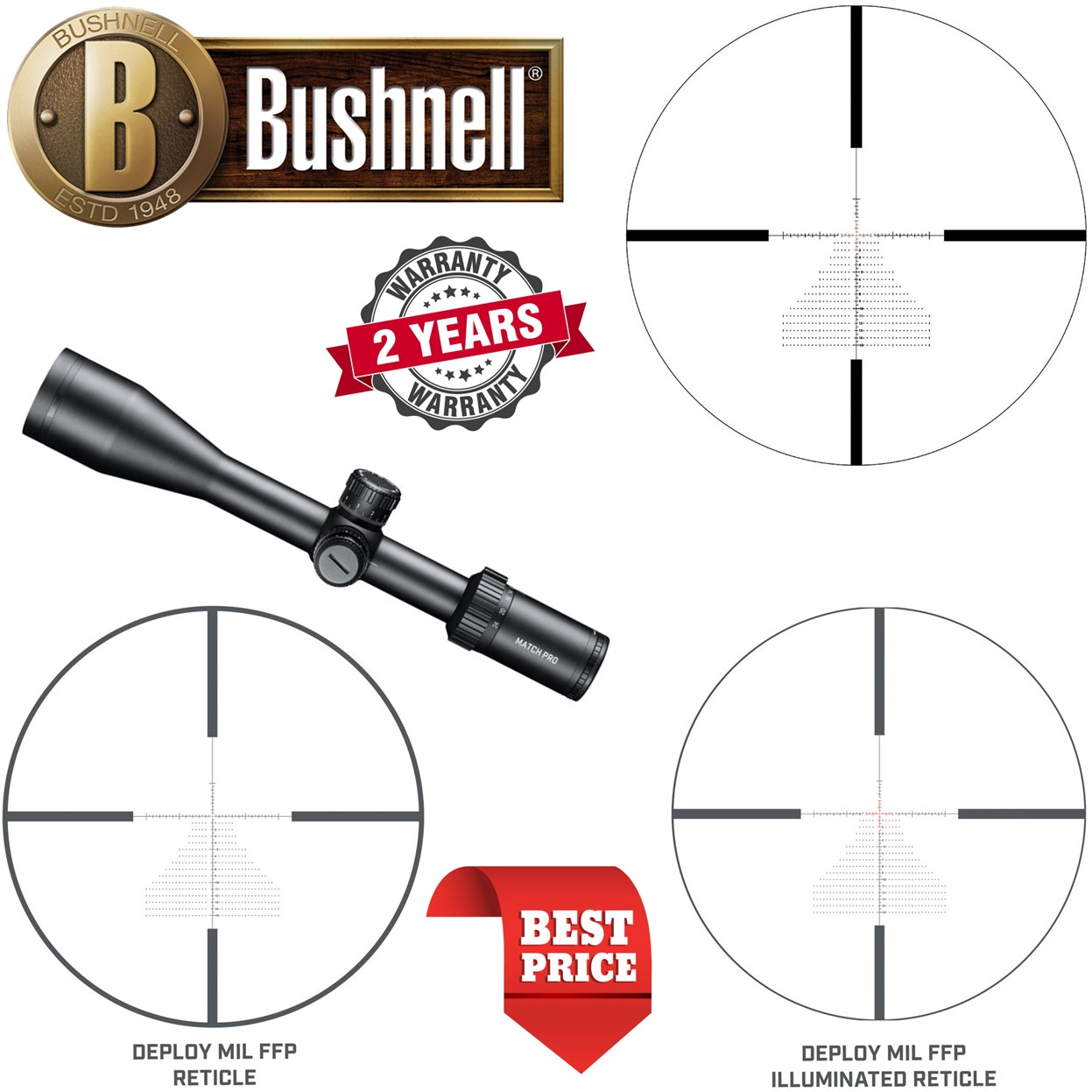 Bushnell Match Pro 6-24x50 Long Range Riflescope