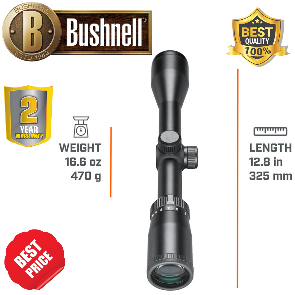 Bushnell Trophy XLT 412x40 Riflescope