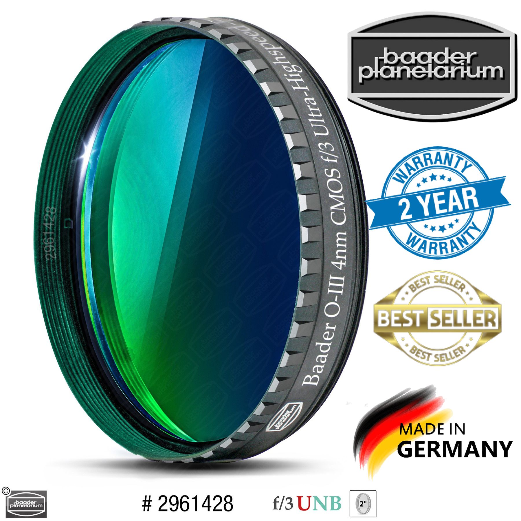 Baader OIII 2" 4nm f/3 UltraHighspeed CMOS Filter