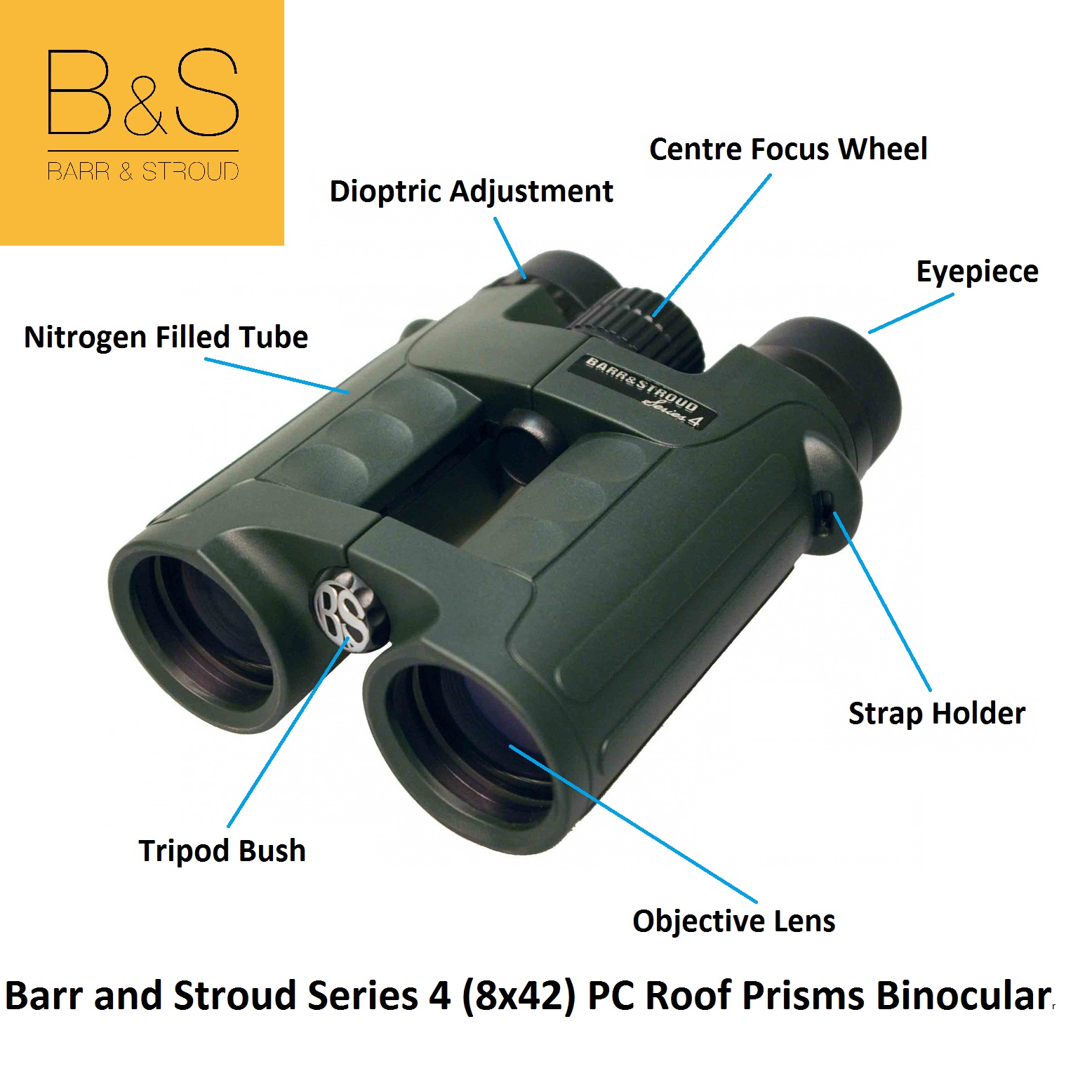 Barr & Stroud Series 4 (8x42) PC Roof Prisms Binocular