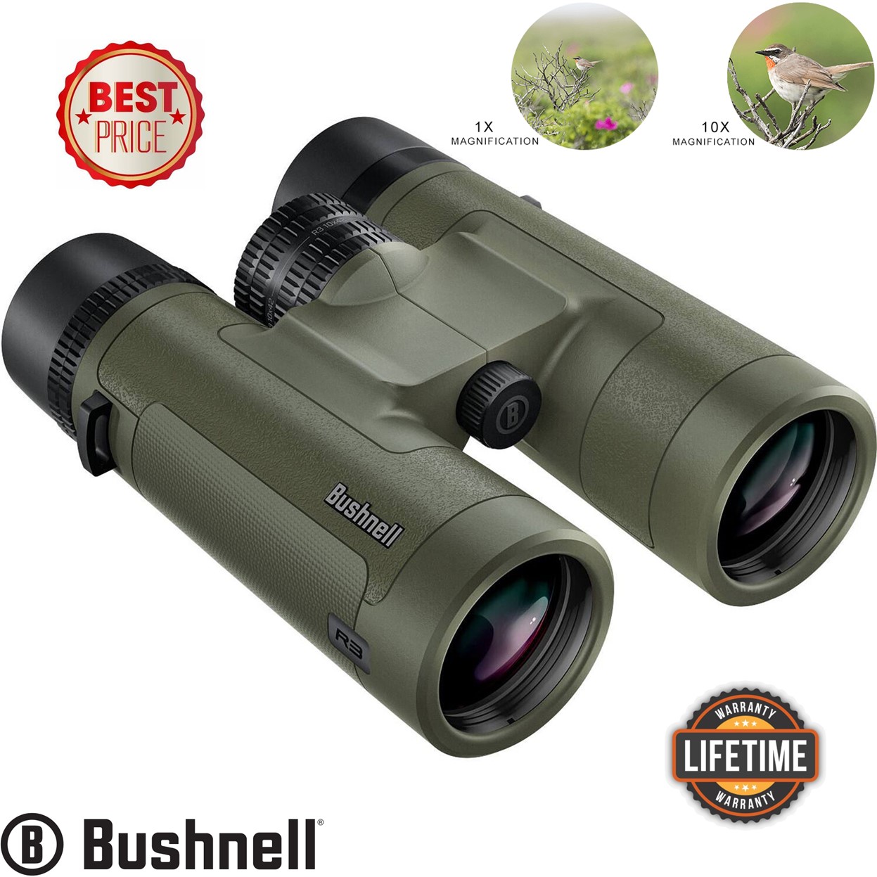 Bushnell 10x42 Banner R3 Binoculars - Ranger Green