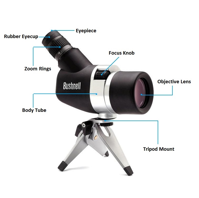 Bushnell 1545 25x50 Spacemaster Collapsible Angled Spotting Scope