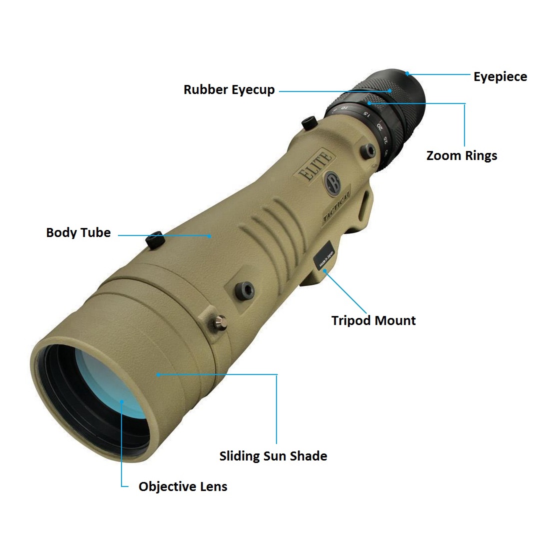 Bushnell 840x60mm Elite Tactical LMSS 780841H Spotting Scope
