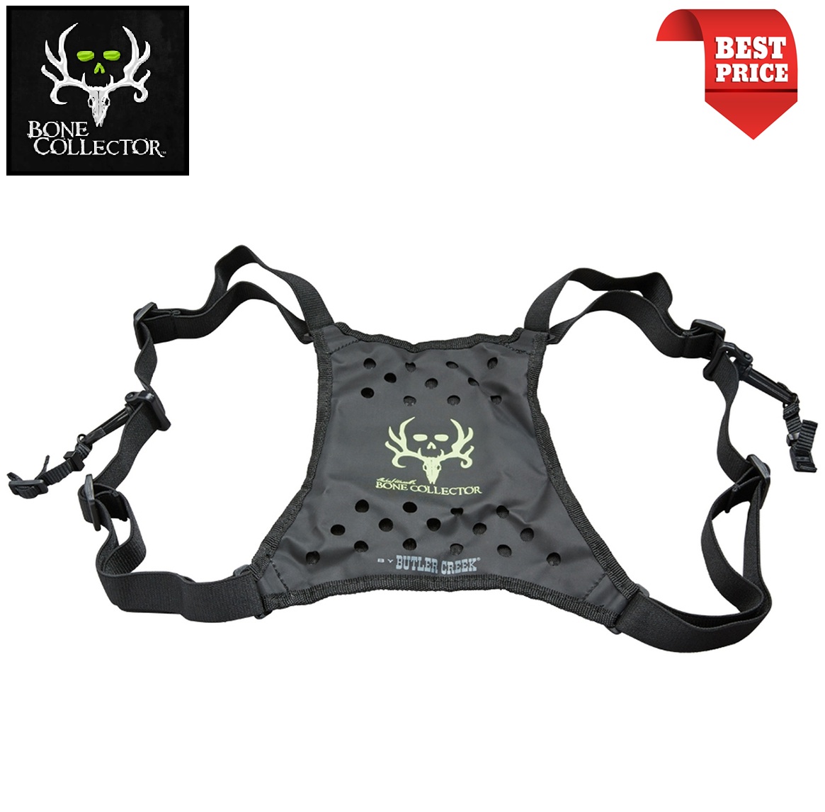 Butler Creek Deluxe Binocular Harness (Bone Collector) - Black