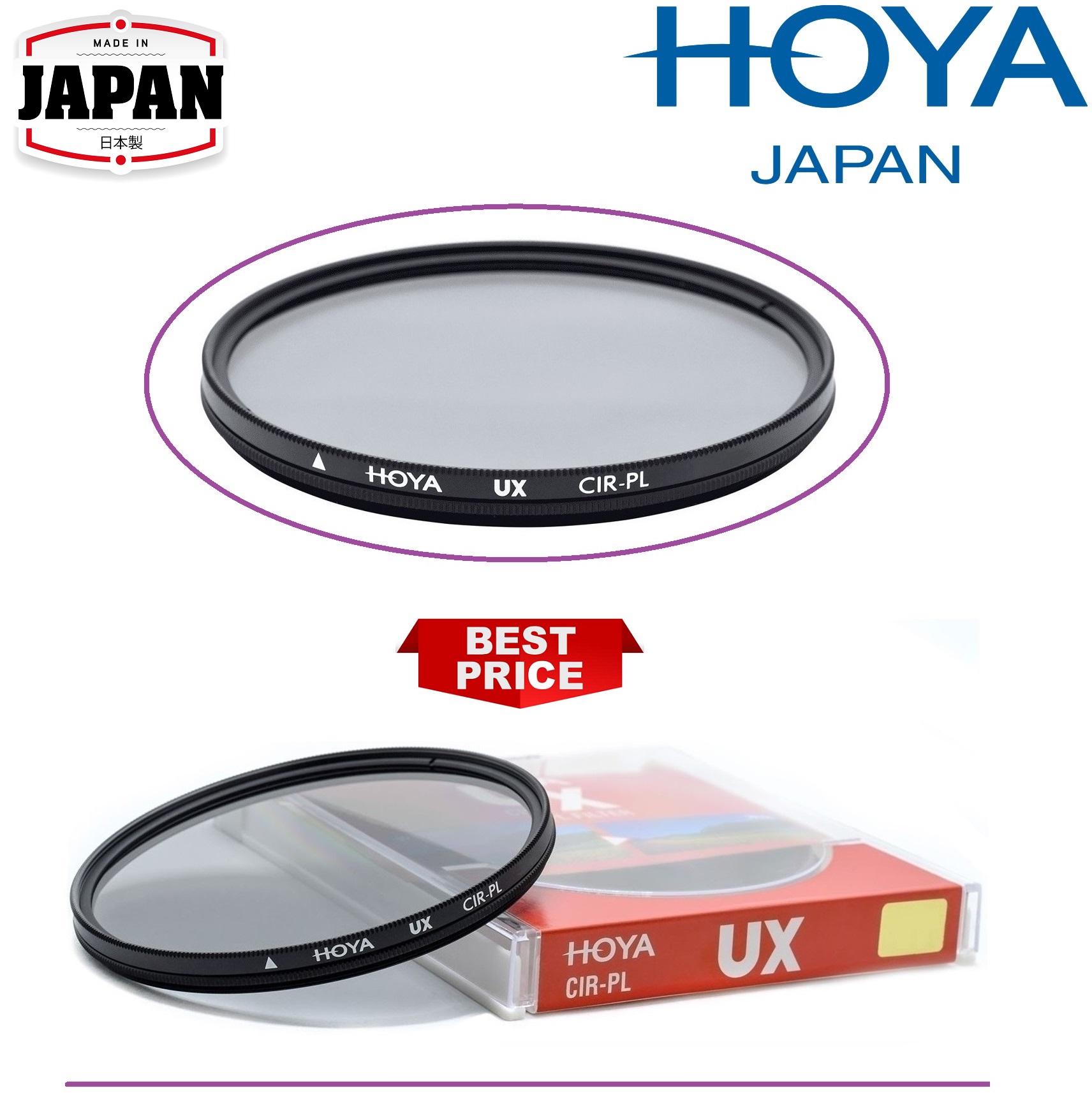 Hoya 67mm UX Circular Polarizer CIRPL Filter