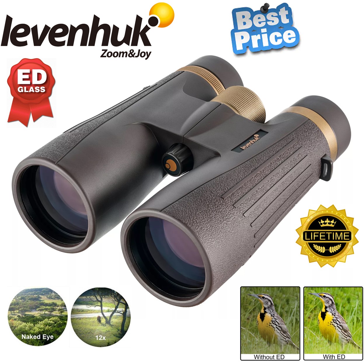 Levenhuk 12x50 Vegas ED Binoculars