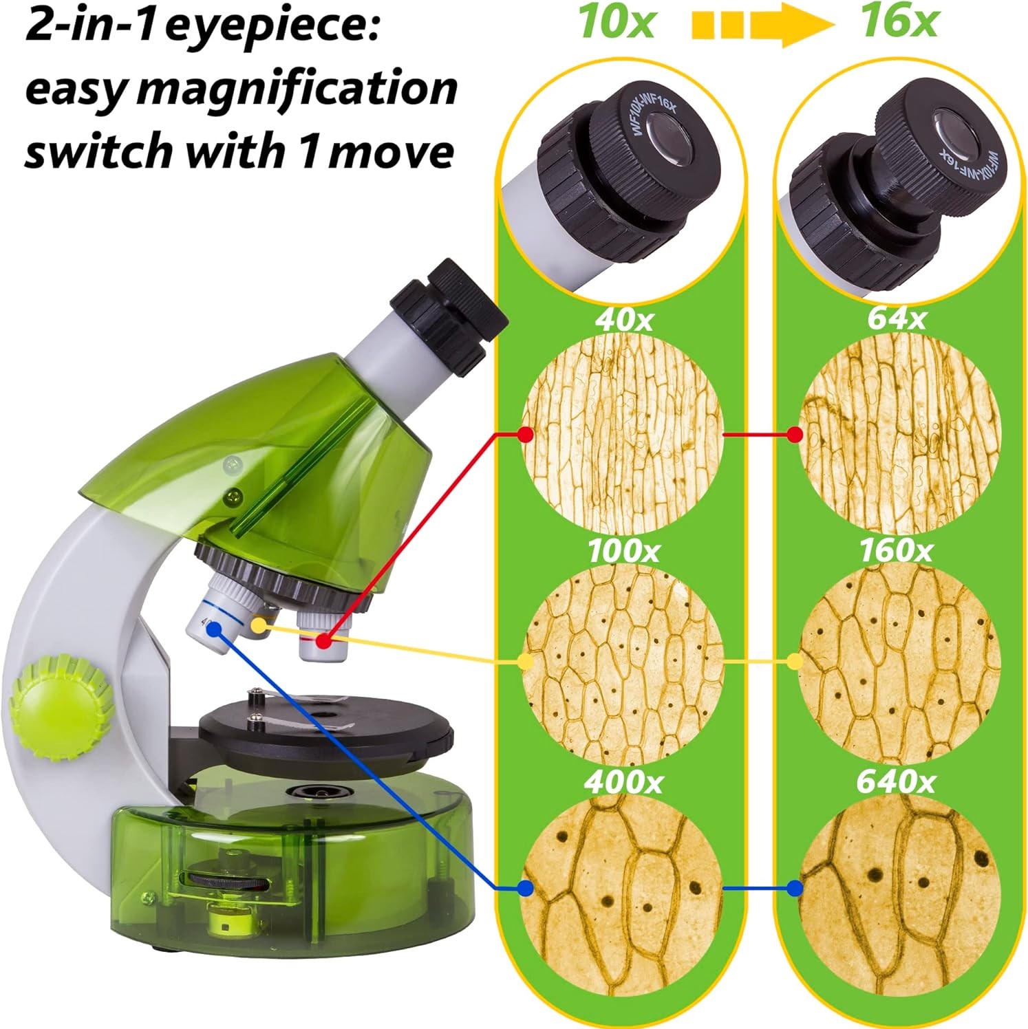 Levenhuk LabZZ M101 Lime Microscope LV69059