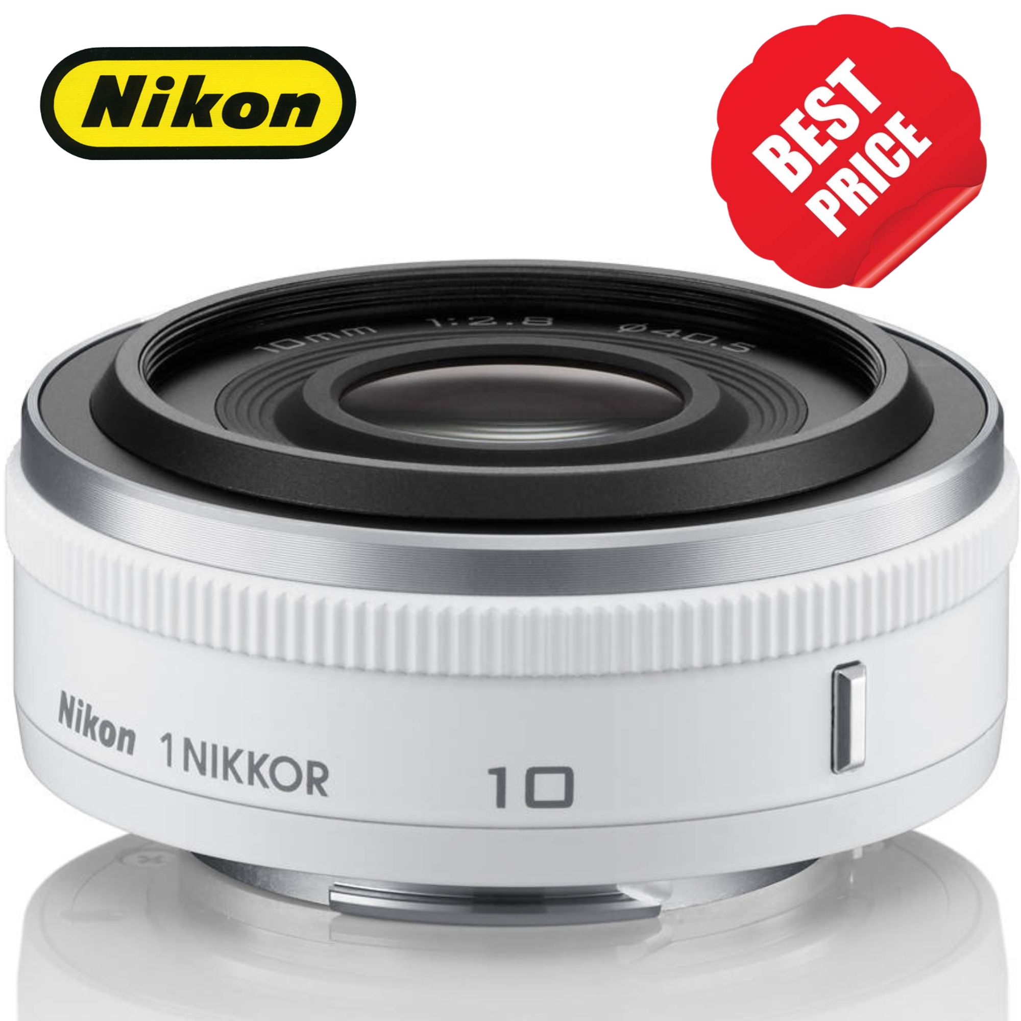 Nikon 1 J1 White Digital Camera with 10mm Lens