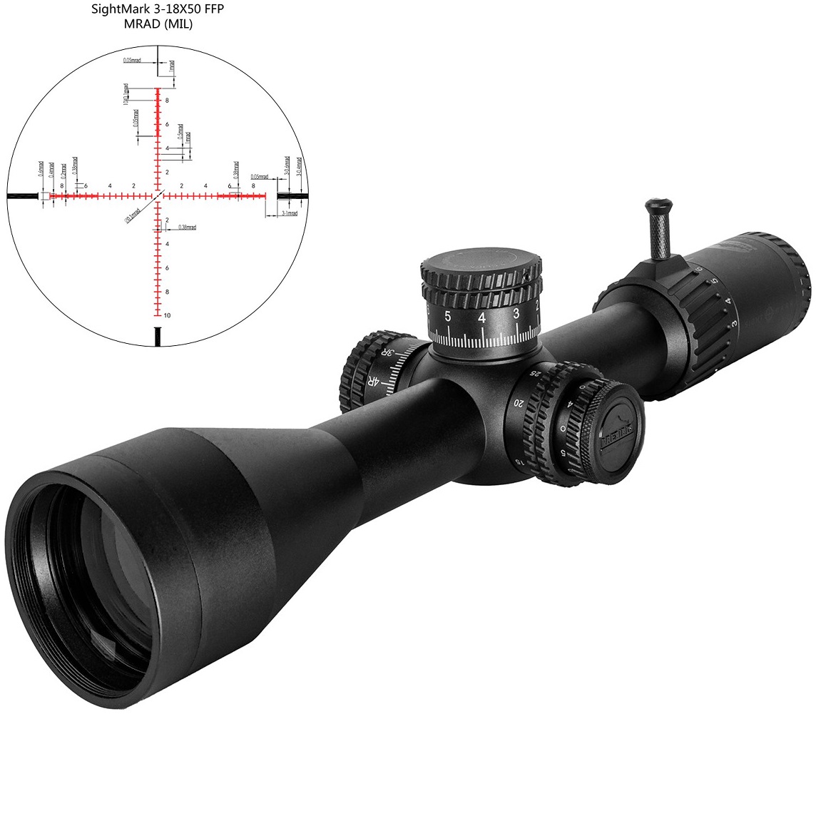 Sightmark Presidio 3-18x50 FFP Riflescope