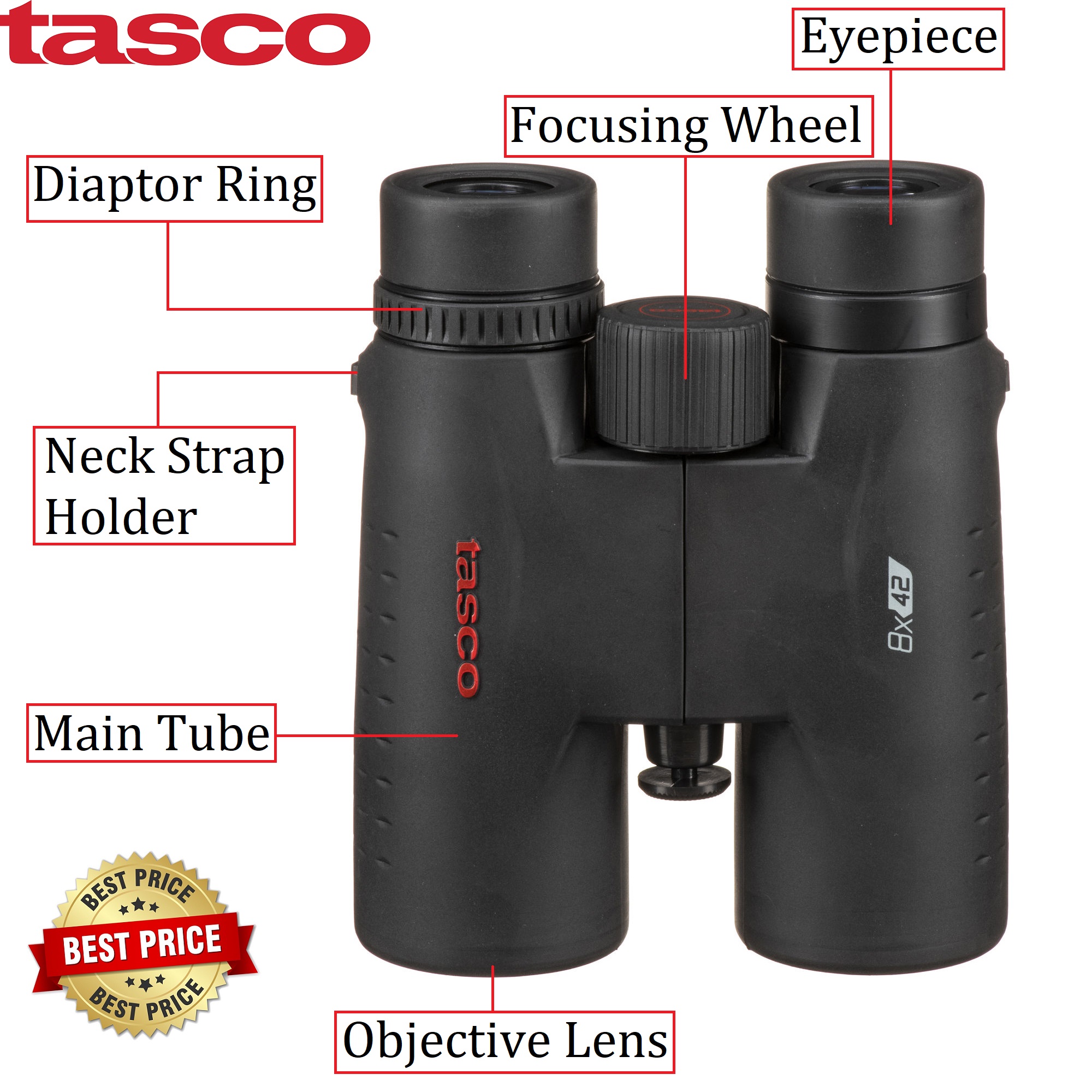 Tasco 8x42 Essentials Binoculars