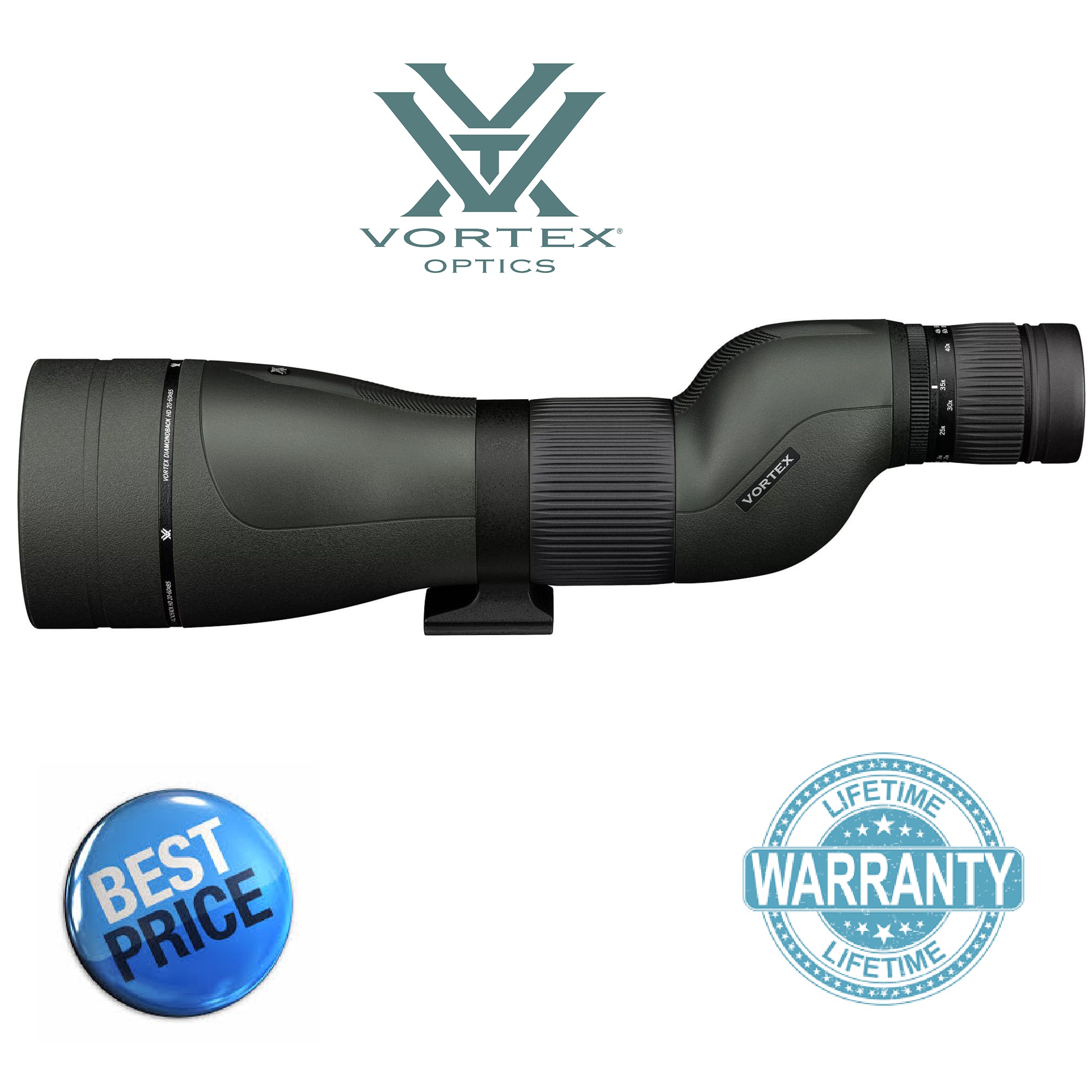Vortex Diamondback HD Spotting Scope 2060x85mm Straight Green