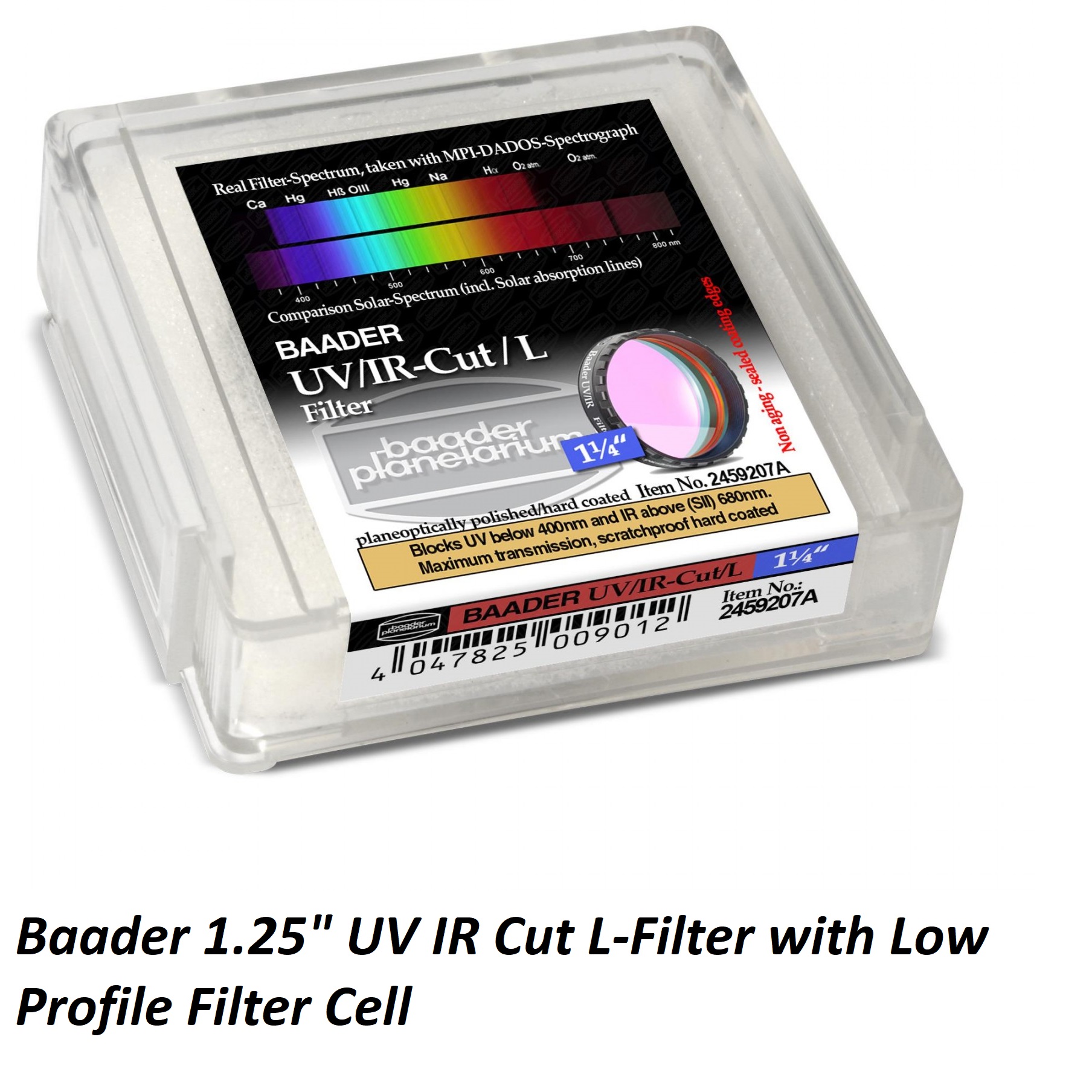 Baader 1.25" UV IR Cut LFilter with Low Profile Filter Cell