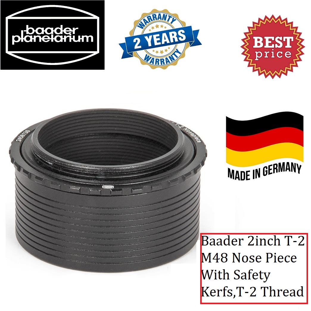 Baader 2 Inch T2 M48 Nose Piece with Safety Kerfs T2 thread 3mm