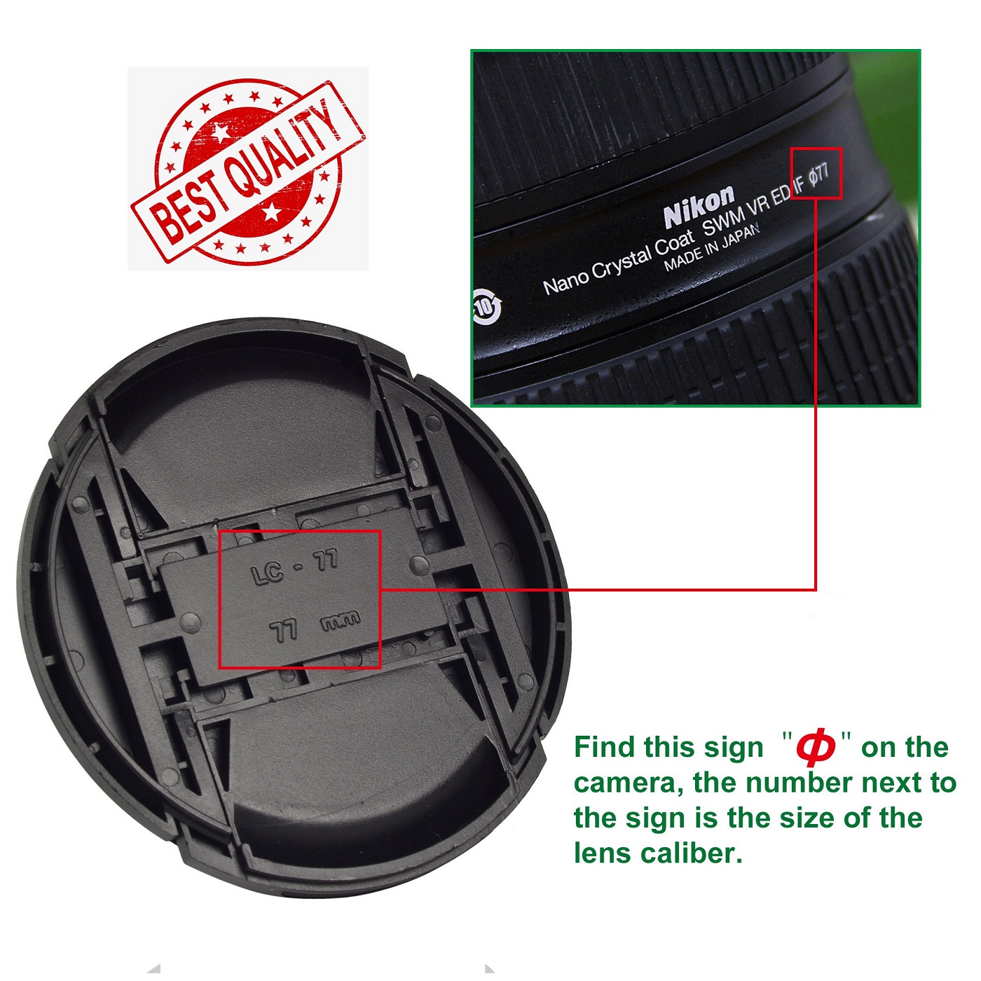 Nikon 77mm LC77 Snapon Lens Cap