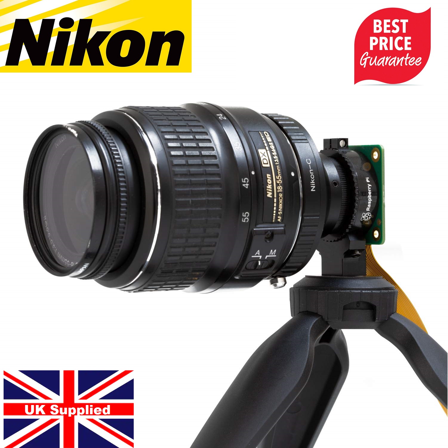 Nikon F to C_Mount Lens Mounting Adapter For Nikon Lens