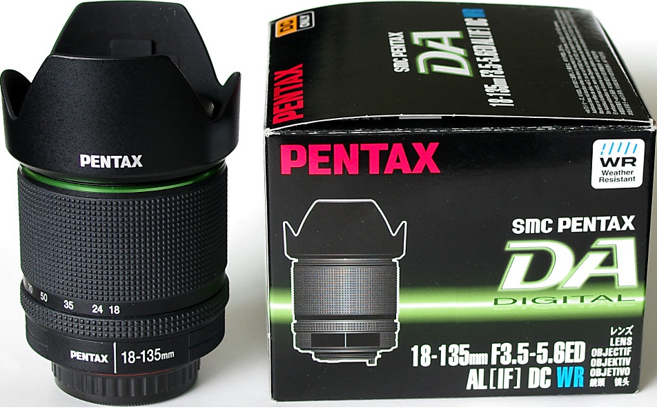 Pentax SMC DA 18-135mm F/3.5-5.6 ED AL IF DC WR Lens