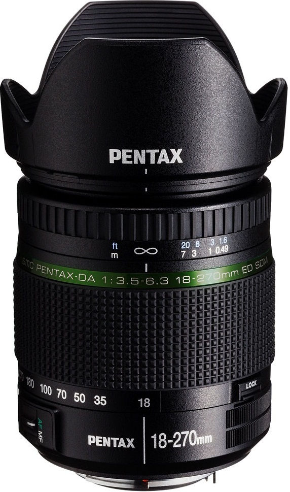 Pentax SMCPDA 18270mm f/3.56.3 ED SDM Telephoto Zoom Lens